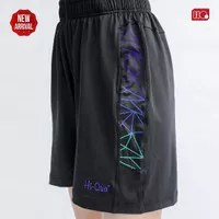 Hi-Qua Celana Olahraga Badminton Bulutangkis Rainbow anti UV - 4 Warna - Hitam Hijau, XS