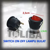Saklar Switch On Off bulat pin 3 kaki ada lampu indikator ac dc