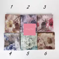 Pashmina Floral Design Colour Pearl Polyester Scarf Hijab IMPORT - 2