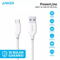 Anker PowerLine Usb-C to USB 3.0 3Ft - A8163 - Putih