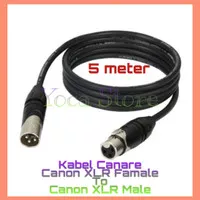 Kabel Mic Canare 5 METER Canon XLR Male To Canon XLR Famale