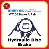 SHIMANO Hydraulic Disc Brake Set MT200 Paket Rem Cakram Hidrolik