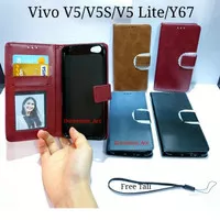 Flip cover Vivo v5/y67/v5s/v5 lite - wallet leather case kulit
