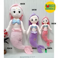 Boneka soft Mermaid 50CM animal ikan import souvenir merchaindise kado