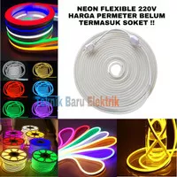 Lampu Neon Flex 220v Flexible 1 meter Waterproof Selang Strip DIY