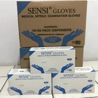 Sarung Tangan Karet Sensi Gloves Nitrile Examination Gloves per karton