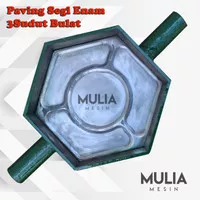 cetakan paving segi enam motif tiga sudut bulat alat cetak paving