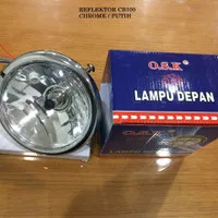 Reflektor lampu Cb Pesek model Jute Kaca Bening Batok Chrome Murah