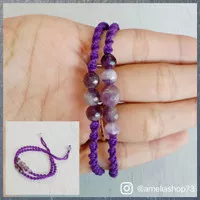 Gelang Macrame Batu Kecubung / Amethys type 3