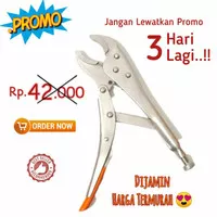 Tang Buaya Jepit Chrome Locking Plier Gagang Besi 10 Alat Pertukangan