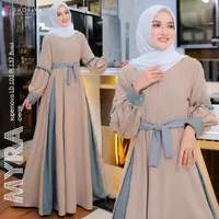 Myra Dress Original Shofiya Hijab - Baju Gamis Wanita Muslim Terbaru - softgreen