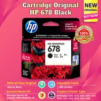 Cartridge Tinta HP 678 Black ORIGINAL Catridge HP 1515 2515 2645 4515