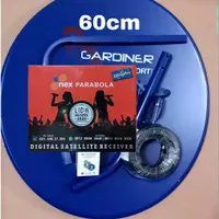 Antena Parabola 60cm Gardiner Lengkap Receiver Nex Parabola Merah Hd