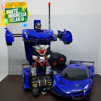 Mainan mobil remot control autobots / Rc car berubah jadi robot