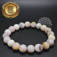 Gelang Batu Pink Opal 10mm Asli dan Natural