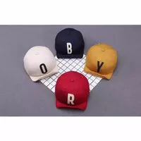 TOPI BASEBALL ANAK BALITA GAYA KOREA IMPORT MOTIF HURUF B O R Y