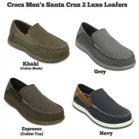 Sepatu Pria | Sepatu Slip On Pria | Crocs Santa Cruz II Luxe Men`s - Abu-abu, M9/42
