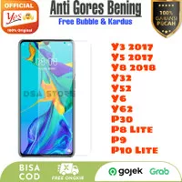 Anti Gores Bening Huawei Y3 P30 Y32 Y6 Temper Glass Clear Original Yes