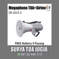 Megaphone TOA ZR 2015 S Dengan Sirine Pengeras Suara Include Baterai