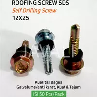 Baut Skrup Atap / Roofing Screw Self Drilling Screw 12X25 isi 50/pack