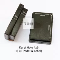 Karet Holo Solid 4x6cm Kotak Padat Tutup Hollow Kaki Rak Kursi Besi