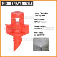 Micro Jet Sprayer Nozzle - Aeroponik / Hidroponik / Irigasi