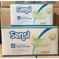 Masker Wajah Sensi Earloop Mask ORIGINAL 3ply isi 50 Alat Medis