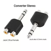 jack akai mic/gitar 6.5mm stereo male to 2 rca female L/R