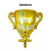 Balon Foil Grad Trophy / Balon Piala Wisuda Congrats Graduation