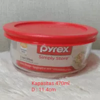 Pyrex Simply Store 470ml /Mangkok saji Premium /Wadah kaca bulat