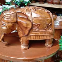 Asbak kayu +jati+ ukiran bentuk gajah