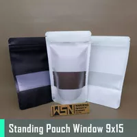 Kemasan Standing Pouch Window Persegi Zipper Lock Klip 9 x 15 cm 100 g