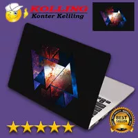 Garskin Laptop logo art abstrak segitiga Skin Laptop Stiker Laptop