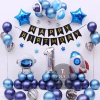 Paket Dekorasi Happy Birthday ASTRONOT-02 /Paket HBD SPACE ASTRONOT-02