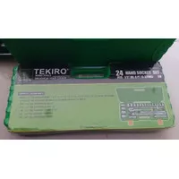 Kunci sok set / hand socket 24 pcs 6PT / 12PT 1/2" DR 8-32mm Tekiro