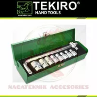 TEKIRO 1/2 INCH SOCKET SET 6 PT 8 - 24 MM 10 PCS / KUNCI SOCK SET