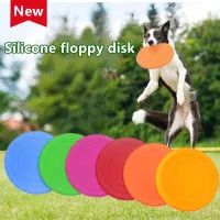 frisbee silikon rubber terbang dog toys pet mainan hewan piring