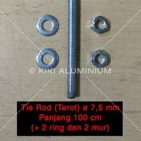 Tie Rod / Terot / As Drat 5/16 (Komplit 2 Mur, 2 Ring) - Pjg. 1 meter