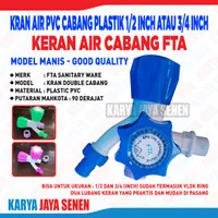 KRAN AIR PVC CABANG PLASTIK 1/2" - 3/4 " KERAN AIR CABANG FTA