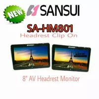 Clip on Sansui 8 in Headrest Clip on Monitor Merk Sansui