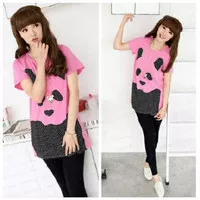 [Set leging panda pink OX]Setelan wanita spandek Pink