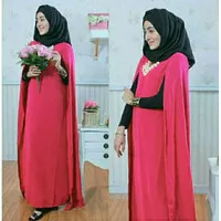 [Long marissa Dark Pink OX]Maxi Wanita spandek Dark Pink