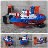 Mainan Rc Fire Boat Anak Edukatif - Remote Control Perahu Boat Edukasi