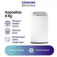 Samsung Mesin Cuci Top Loading, 8 Kg - WA80H4000SW