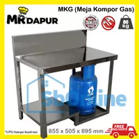 Meja Dapur/Kompor Gas Stainless Steel Mr Dapur 2 Rak MKG Serbaguna