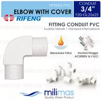 RIFENG - Elbow with Cover 3/4" (25mm) - Fitting Conduit PVC F20-GL25