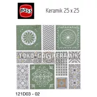 KERAMIK LANTAI/KERAMIK KAMAR MANDI/KERAMIK 25x25 BATIK MOTIF TEGEL