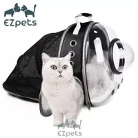 Tas Ransel Kucing Anjing Astronot Jaring Transparan Pet Cargo Backpack