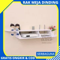 Rak Meja Dinding Minimalis Tv Melayang Remot Boneka Vcd Bunga Wifi