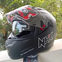 Helm Nhk RX9 Solid Black doff/Black metalik Ori